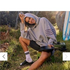 Free People Floral Hoodie